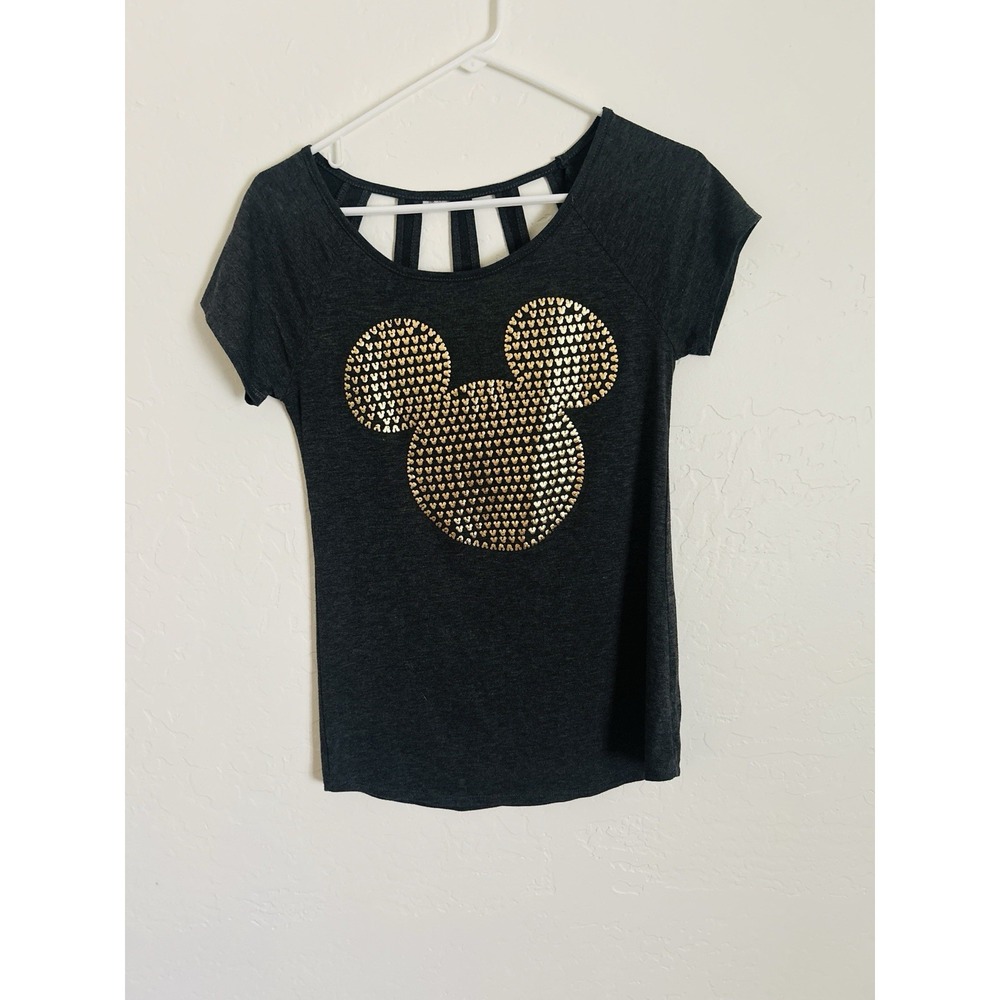 Disney Park Woman's Small Shirt Golden Mickey‎ Disney Spirit Top